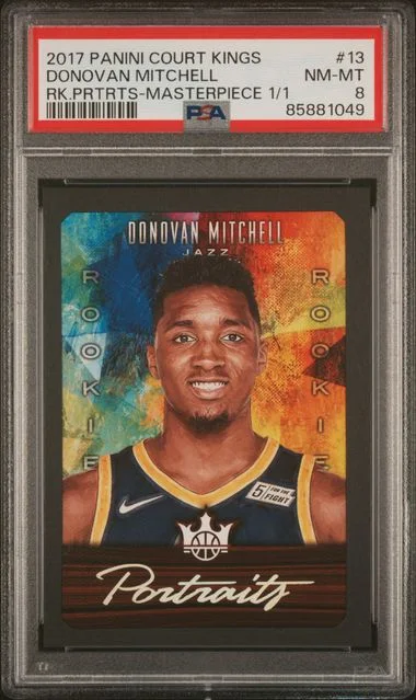 2017-18 Panini Court Kings Donovan Mitchell Portraits Masterpiece #13 card image