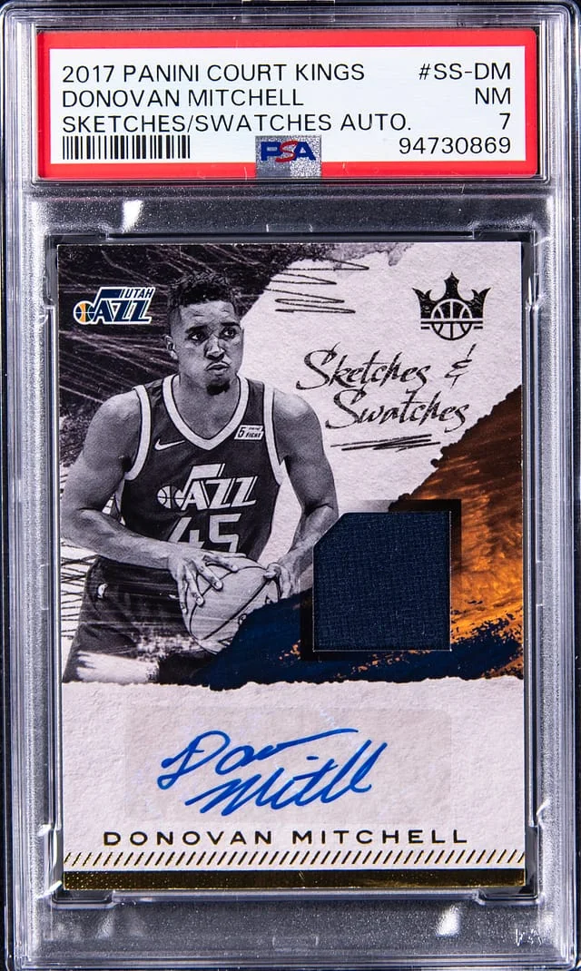 2017-18 Panini Court Kings Donovan Mitchell Sketches & Swatches Autograph #SS-DM card image