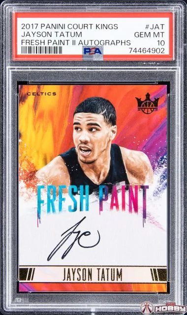 2017-18 Panini Court Kings Jayson Tatum Fresh Paint II Autograph #FP2-JAT card image