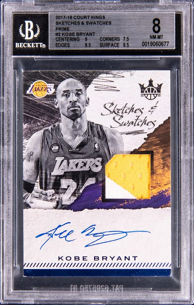2017-18 Panini Court Kings Kobe Bryant Sketches & Swatches Prime #SS-KB card image