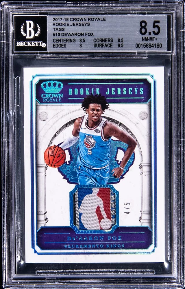 2017-18 Panini Crown Royale De'Aaron Fox Jerseys Tags #RJ-10 card image