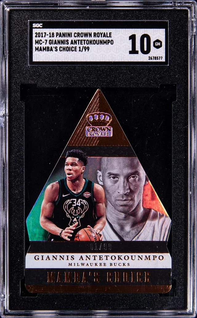 2017-18 Panini Crown Royale Giannis Antetokounmpo Mamba's Choice #MC-7 card image