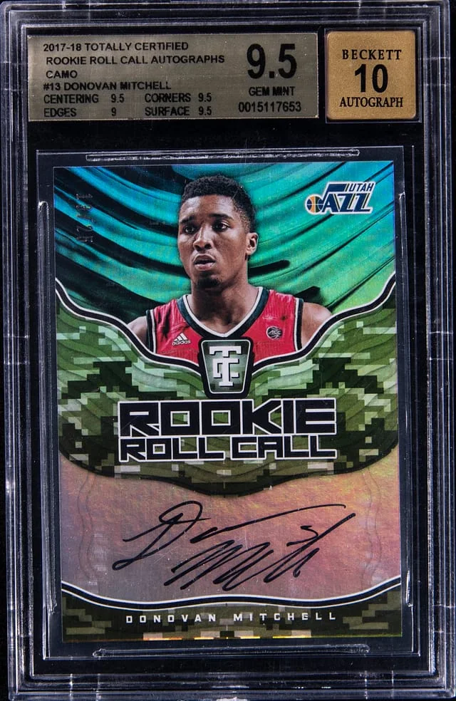 2017-18 Panini Donovan Mitchell Totally Certified Roll Call Autographs #13 card image