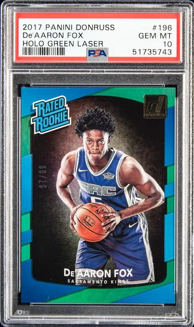 2017-18 Panini Donruss De'Aaron Fox Rated #196 card image