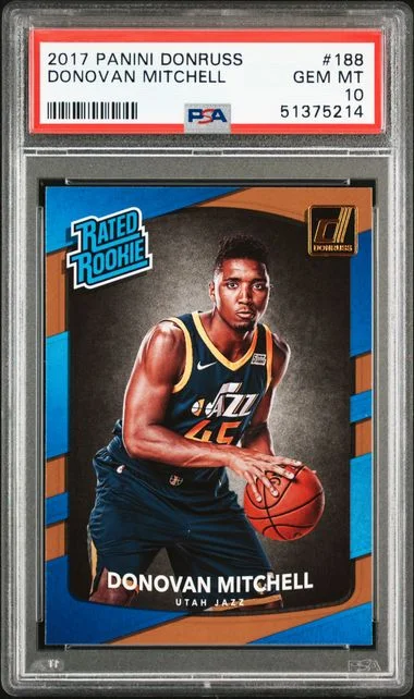 2017-18 Panini Donruss Donovan Mitchell Rated #188 card image
