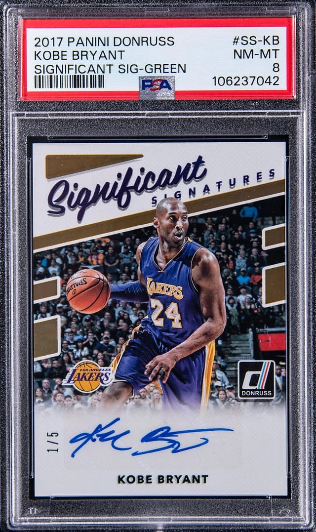 2017-18 Panini Donruss Kobe Bryant Significant Signatures Green #SS-KB card image