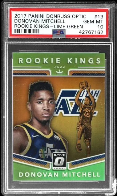 2017-18 Panini Donruss Optic Donovan Mitchell Kings #13 card image