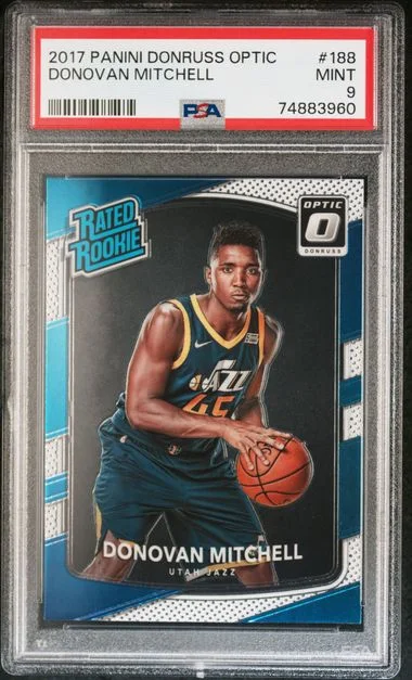 2017-18 Panini Donruss Optic Donovan Mitchell Rated #188 card image