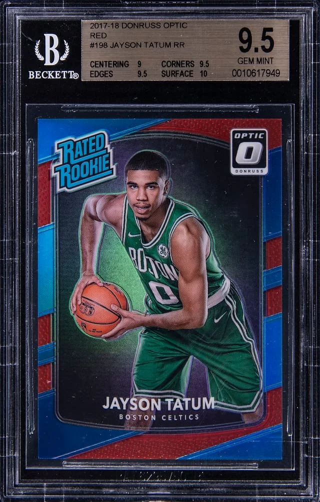2017-18 Panini Donruss Optic Jayson Tatum Red #1198 card image