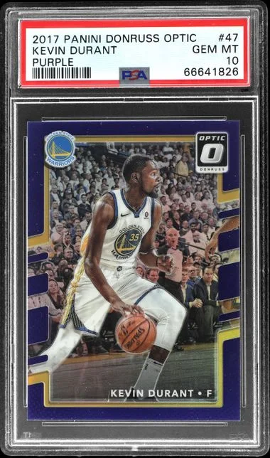 2017-18 Panini Donruss Optic Kevin Durant Purple #47 card image
