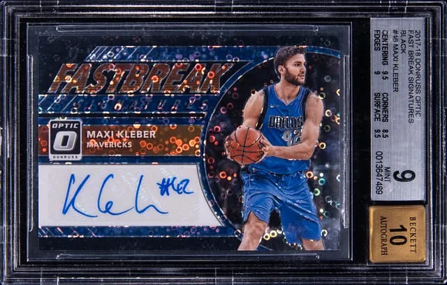 2017-18 Panini Donruss Optic Maxi Kleber Fast Break Signatures Black #46 card image