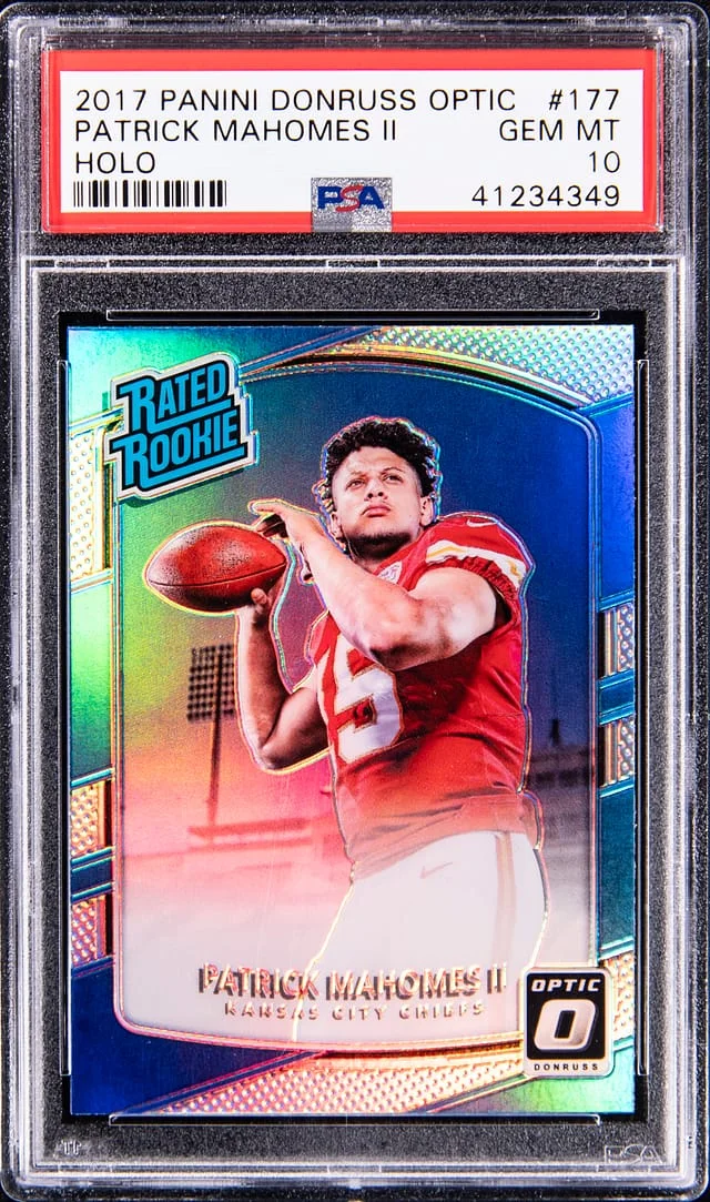 2017-18 Panini Donruss Optic Patrick Mahomes II Rated Holo #177 card image