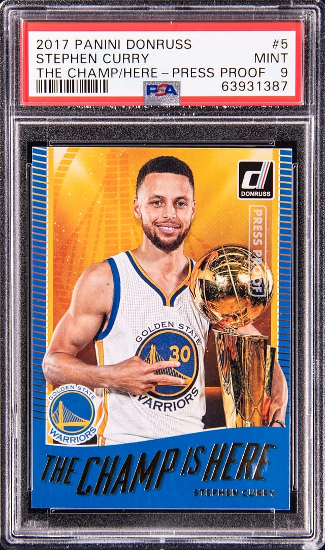 2017-18 Panini Donruss Stephen Curry The Champ Is Here #5 card image
