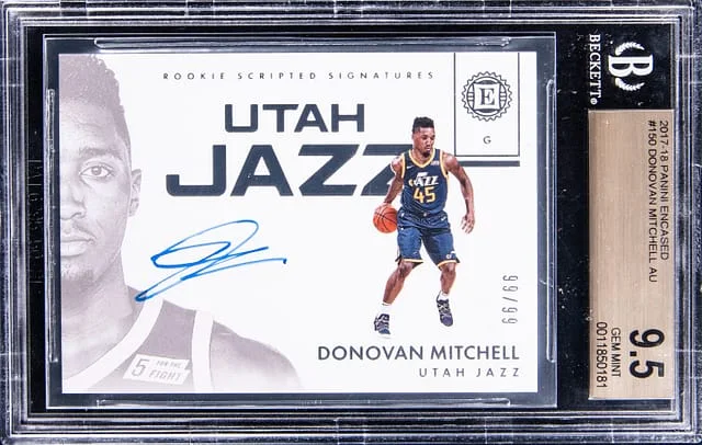 2017-18 Panini Encased Donovan Mitchell #150 card image