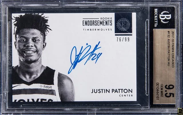 2017-18 Panini Encased Justin Patton #132 card image