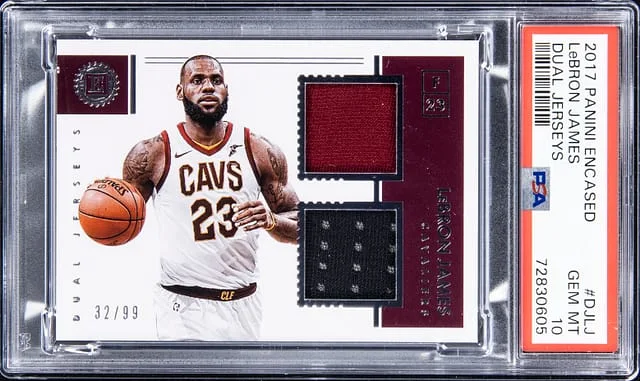 2017-18 Panini Encased LeBron James Dual Jerseys #DJ-LJ card image