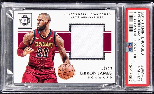 2017-18 Panini Encased LeBron James Substantial Swatches #SW-LJ card image
