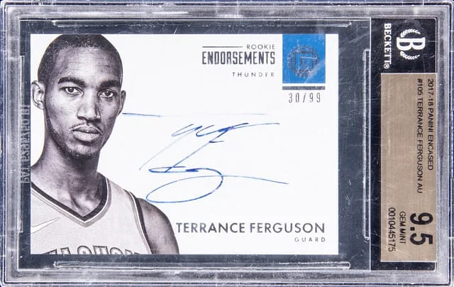 2017-18 Panini Encased Terrance Ferguson Endorsements #105 card image