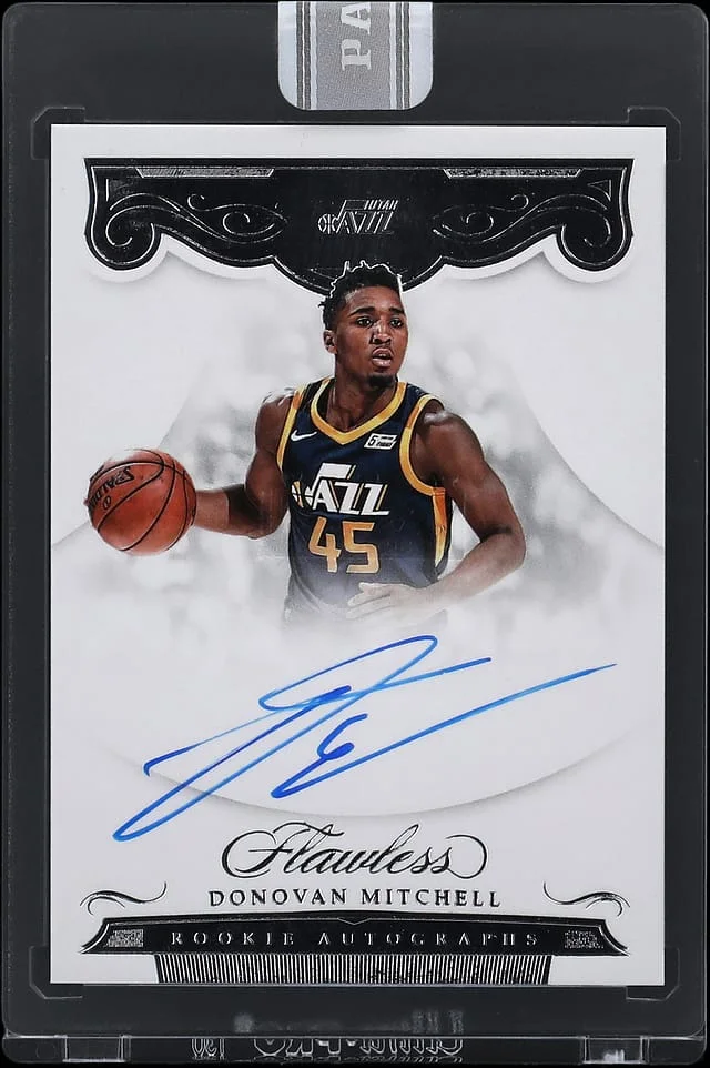 2017-18 Panini Flawless Basketball Donovan Mitchell White Box 1/1 Autographs #RA-DM card image