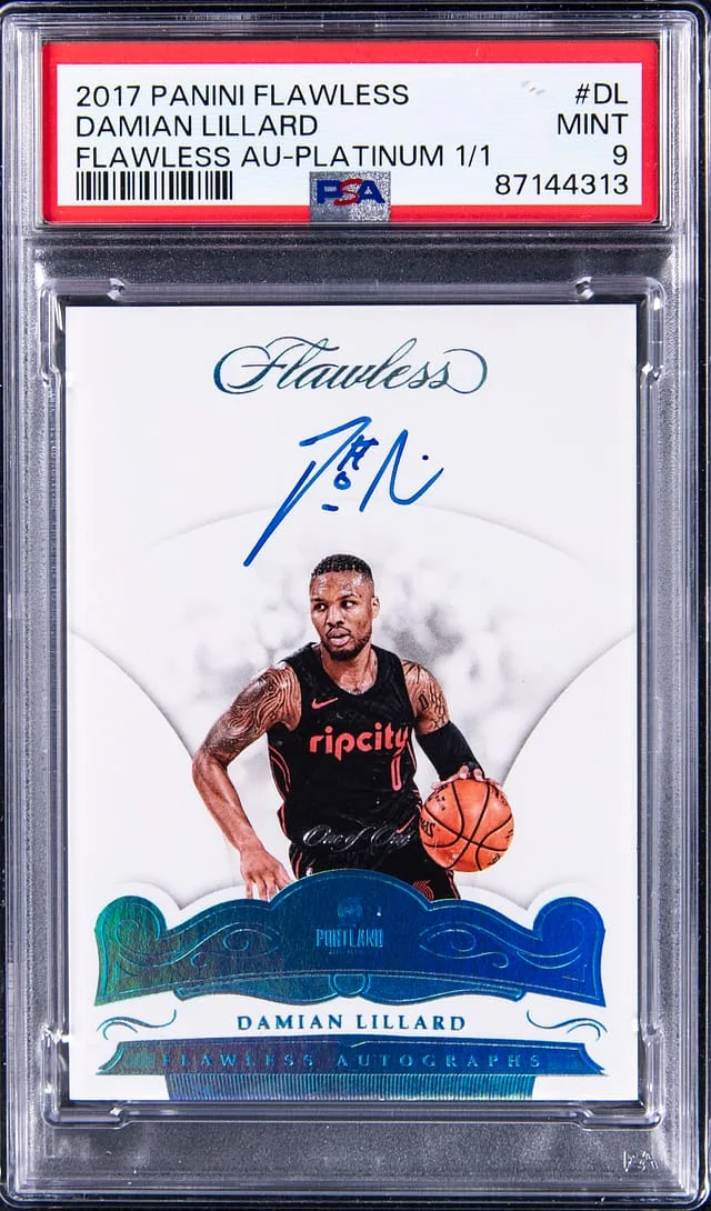 2017-18 Panini Flawless Damian Lillard Autographs Platinum #FA-DL card image