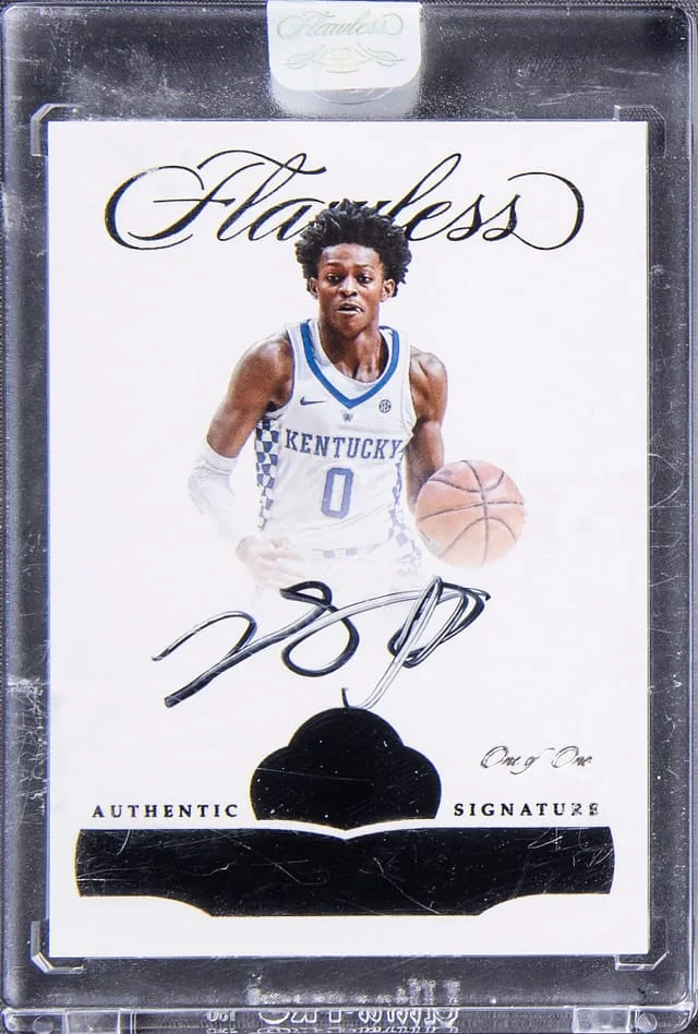 2017-18 Panini Flawless De'aaron Fox Collegiate #BRA-DF card image
