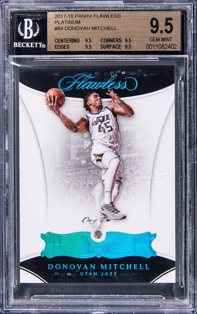 2017-18 Panini Flawless Donovan Mitchell Diamond Platinum #84 card image