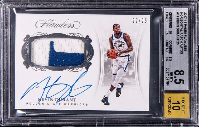 2017-18 Panini Flawless Kevin Durant Horizontal Patch Autographs #HP-KD card image