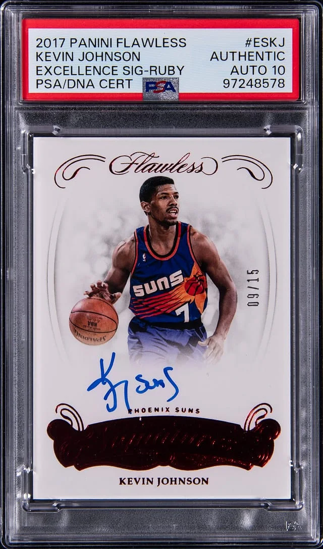 2017-18 Panini Flawless Kevin Johnson Excellence Signature Ruby #ES-KJ card image