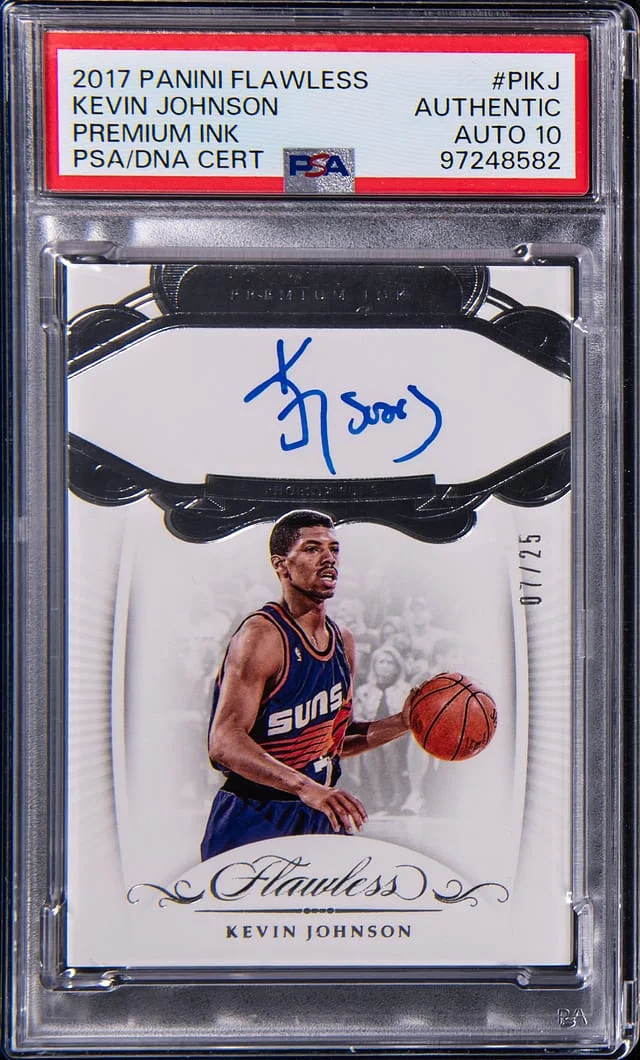 2017-18 Panini Flawless Kevin Johnson Premium Ink Platinum #PI-KJ card image