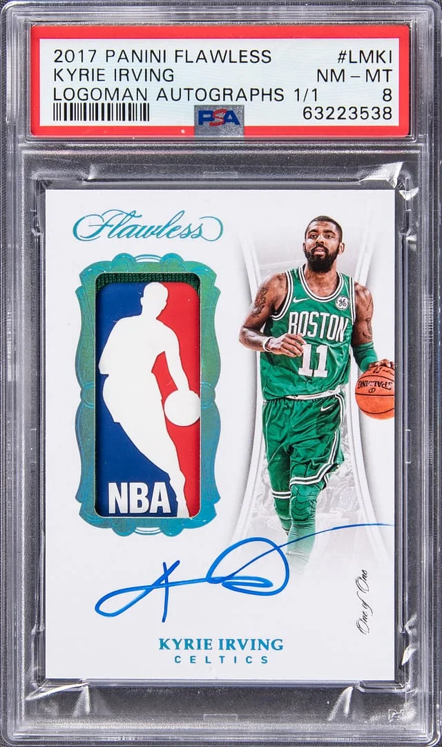 2017-18 Panini Flawless Kyrie Irving Logoman Autographs #LM-KI card image