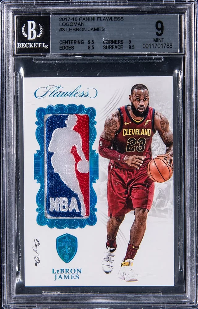 2017-18 Panini Flawless LeBron James Logoman #LG-LJ card image