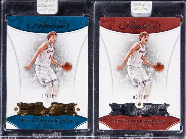 2017-18 Panini Flawless Panini Encased Collection (2) - Featuring Lauri Markkanen Relic Cards #no-number card image
