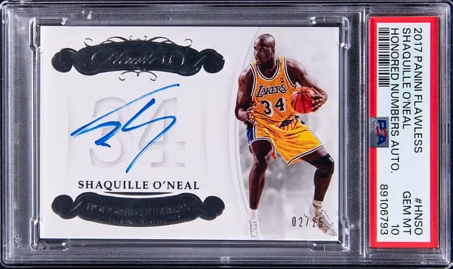 2017-18 Panini Flawless Shaquille O'Neal Honored Numbers Autograph #HN-SO card image