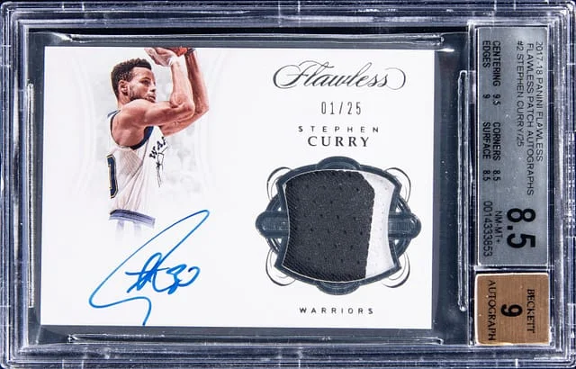 2017-18 Panini Flawless Stephen Curry Patch Autographs #FF-SC card image