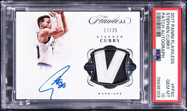 2017-18 Panini Flawless Stephen Curry Patch Autograph #FP-SC card image