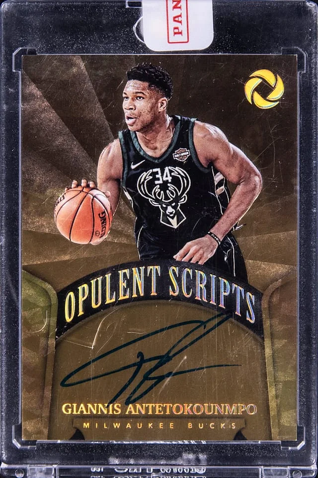 2017-18 Panini Giannis Antetokounmpo Opulence Opulent Scripts #OS-GAN card image