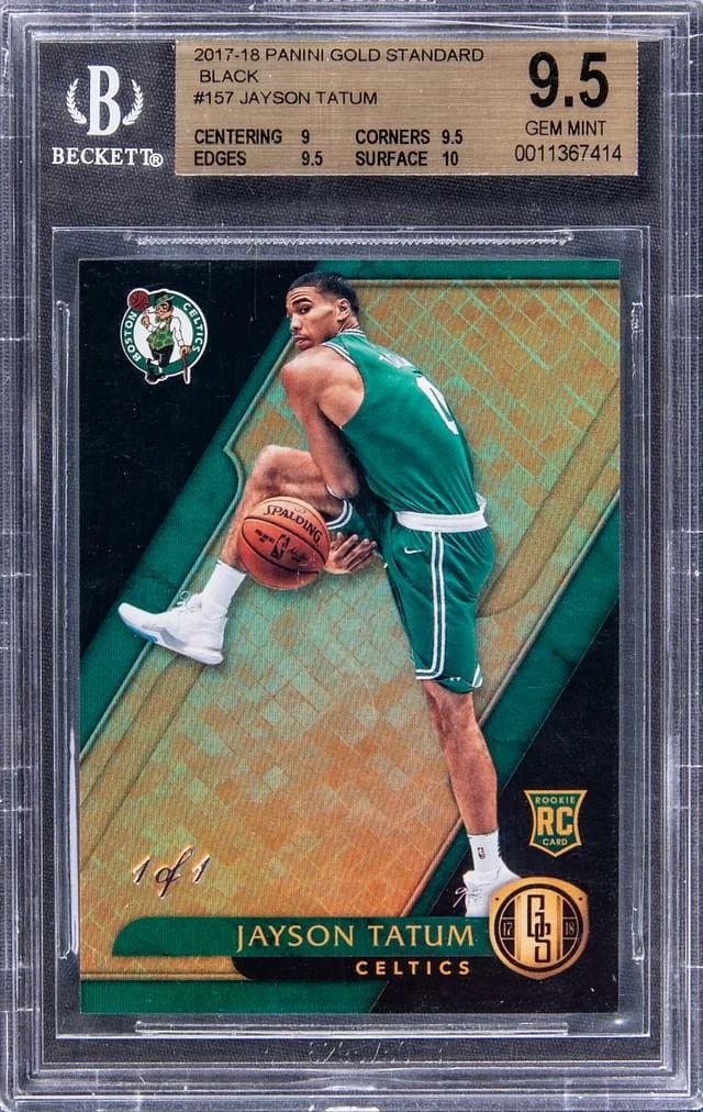 2017-18 Panini Gold Standard Jayson Tatum Black #157 card image