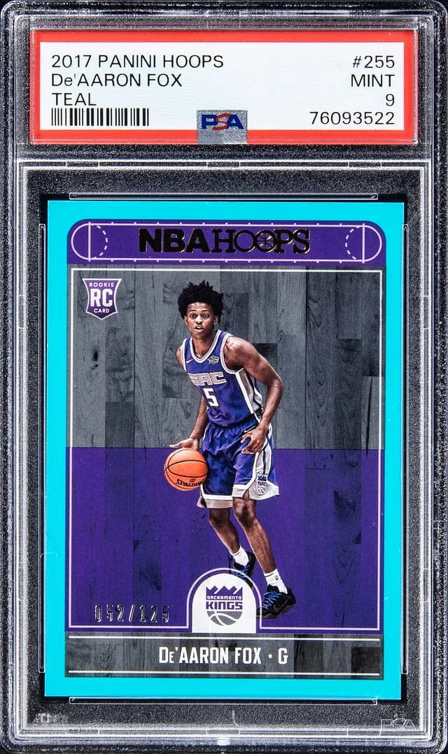 2017-18 Panini Hoops De'Aaron Fox Teal #255 card image