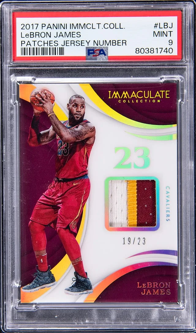 2017-18 Panini Immaculate Collection LeBron James Game-Used Patches Jersey Number #LBJ card image