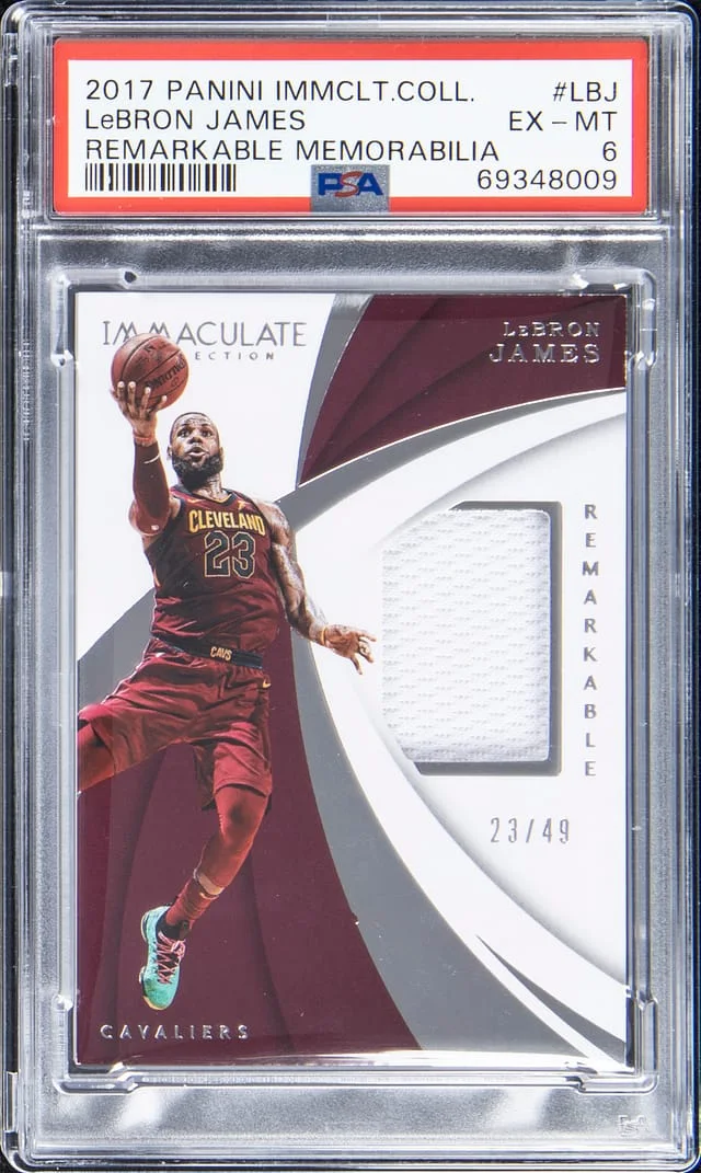 2017-18 Panini Immaculate Collection LeBron James Remarkable Memorabilia #LBJ card image