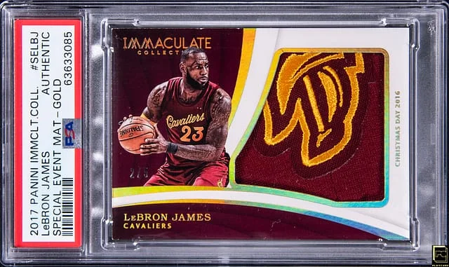 2017-18 Panini Immaculate Collection LeBron James Special Event Materials Gold #SE-LBJ card image