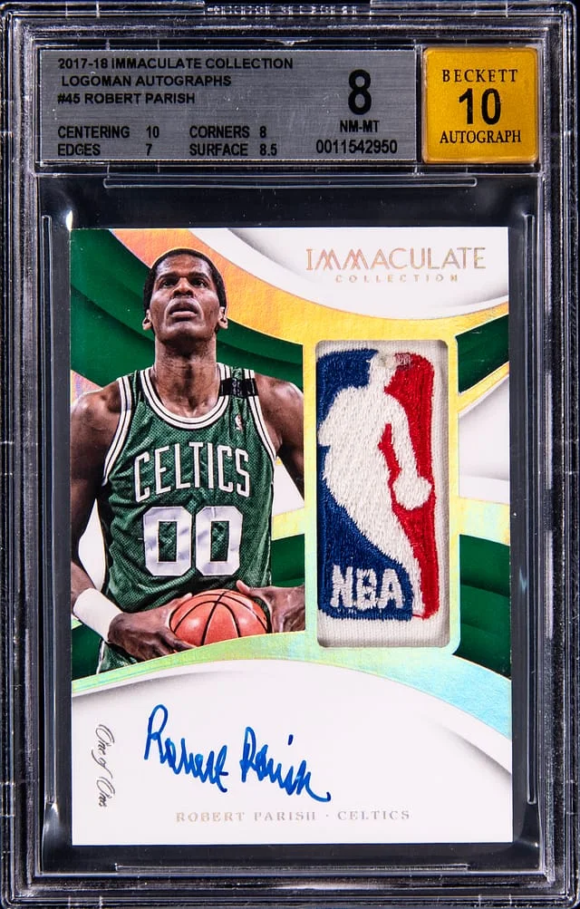 2017-18 Panini Immaculate Collection Robert Parish Logoman Autographs #LA-RPS card image