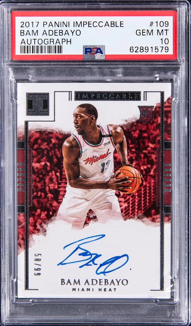 2017-18 Panini Impeccable Bam Adebayo Autograph #109 card image