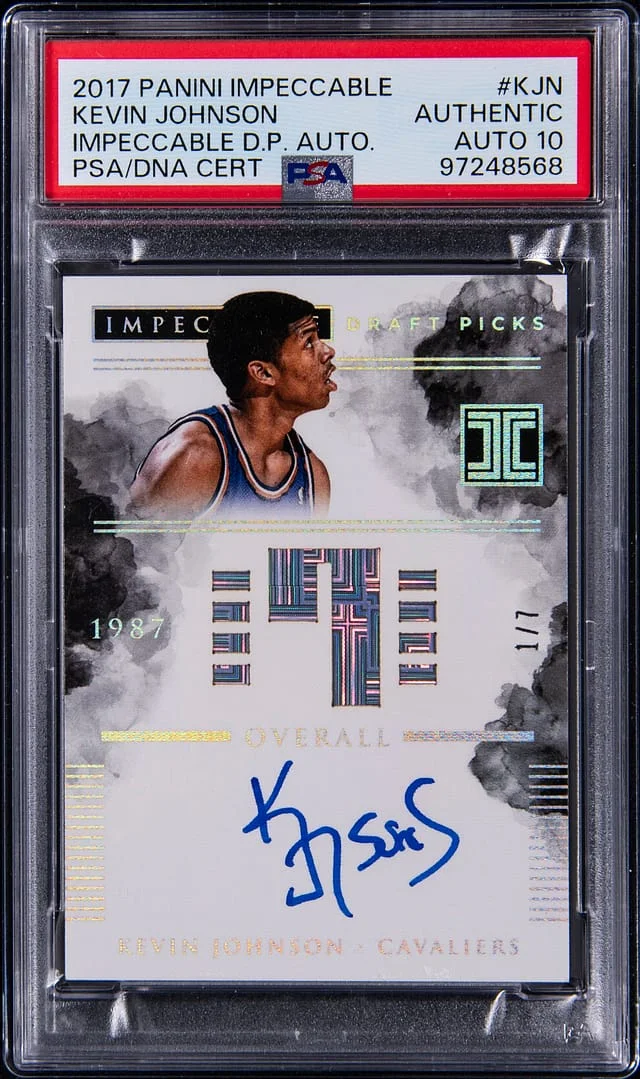 2017-18 Panini Impeccable Kevin Johnson Draft Picks Autograph #IDP-KJN card image
