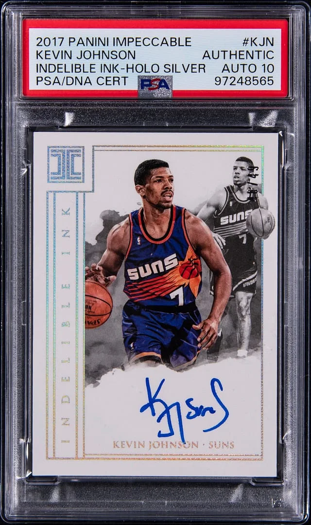 2017-18 Panini Impeccable Kevin Johnson Indelible Ink Platinum #II-KJN card image
