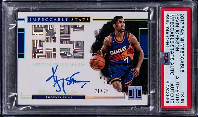 2017-18 Panini Impeccable Kevin Johnson Stats Autograph #IS-KJN card image