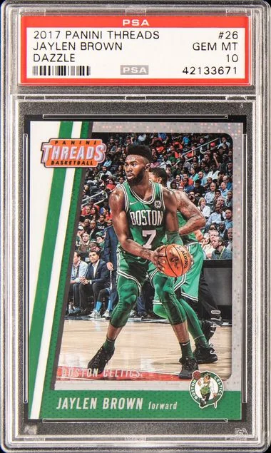 2017-18 Panini Jaylen Brown Threads Dazzle #26 card image