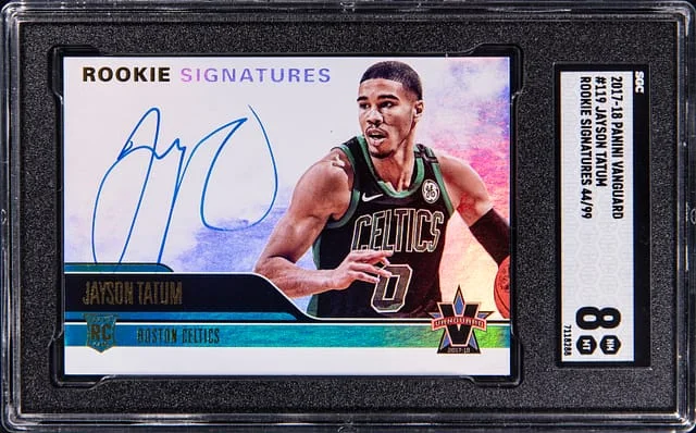 2017-18 Panini Jayson Tatum Vanguard Signatures #119 card image