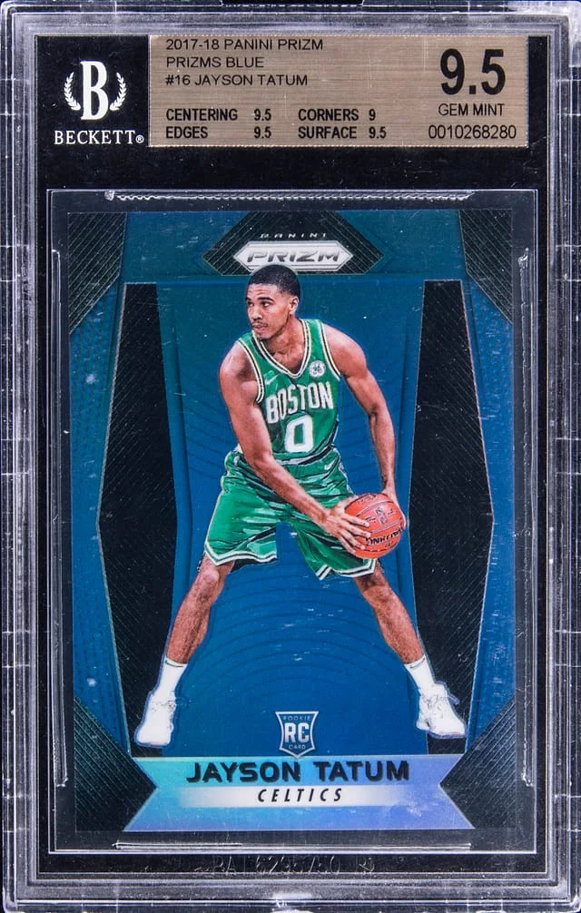 2017-18 Panini Jayson Tatum Blue Prizm #16 card image