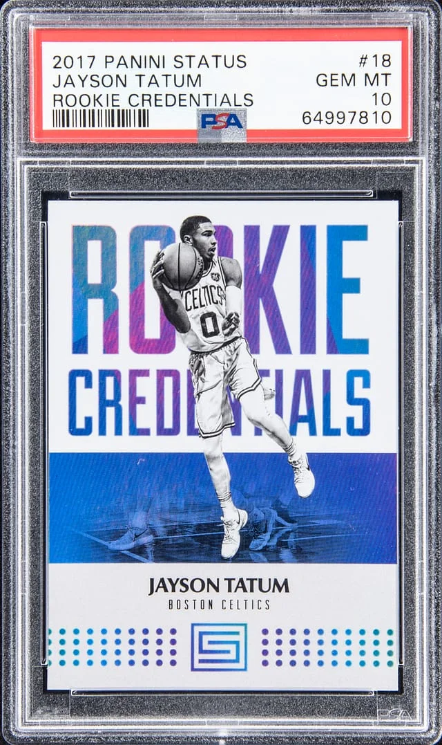2017-18 Panini Jayson Tatum Status Credentials #18 card image